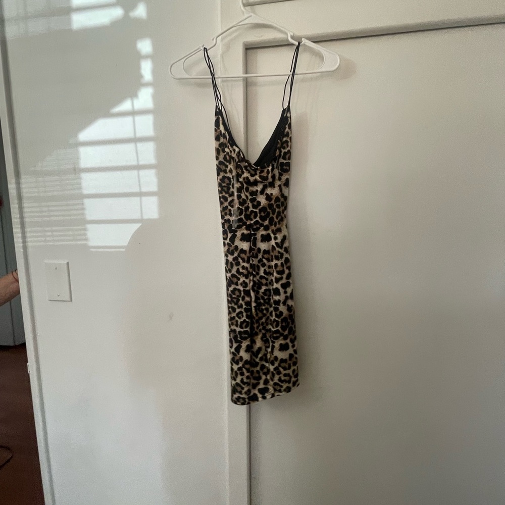 Leopard Print Slip Dress